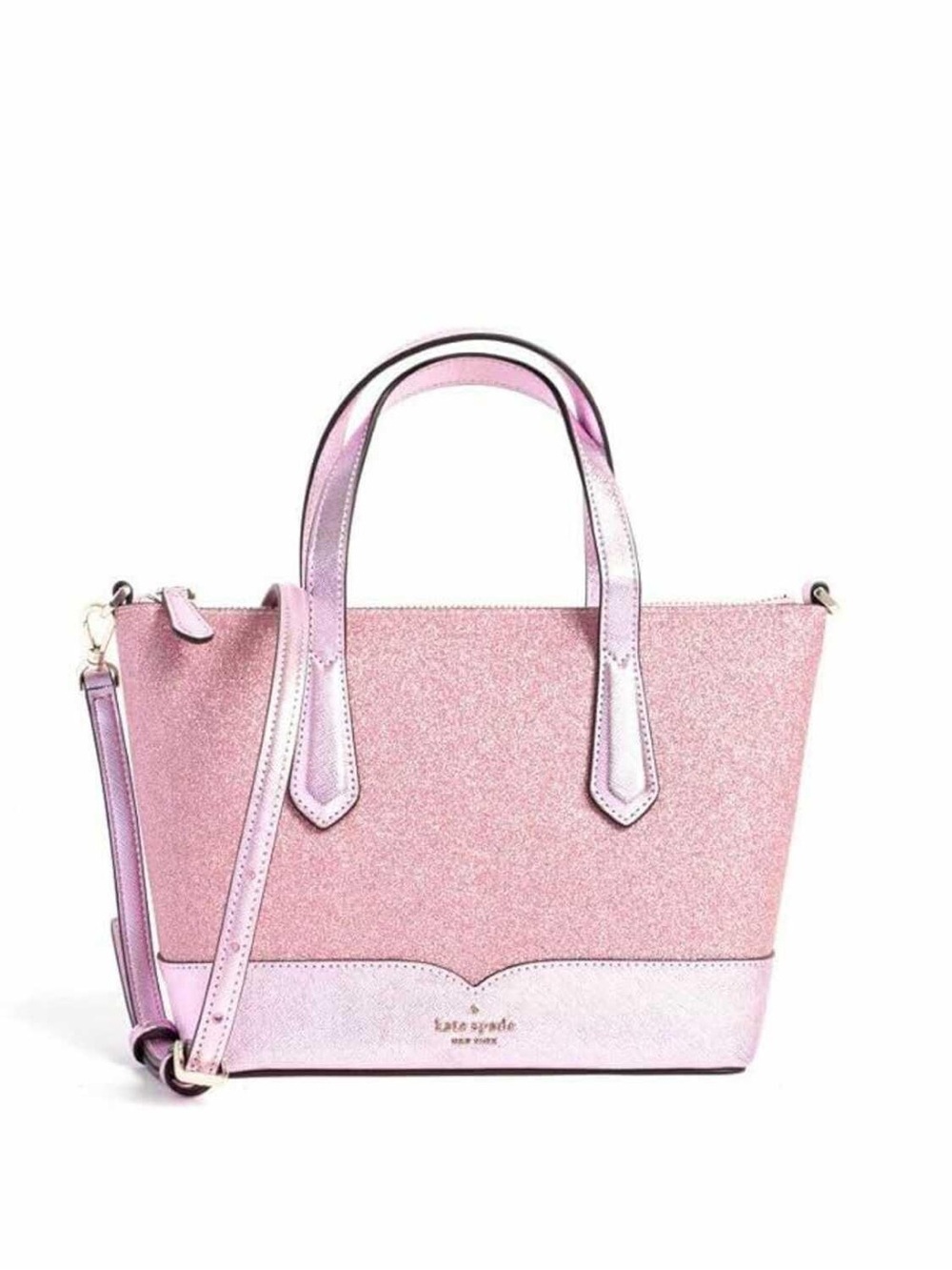 kate spade Glitter Pink Satchel with Detachable Strap